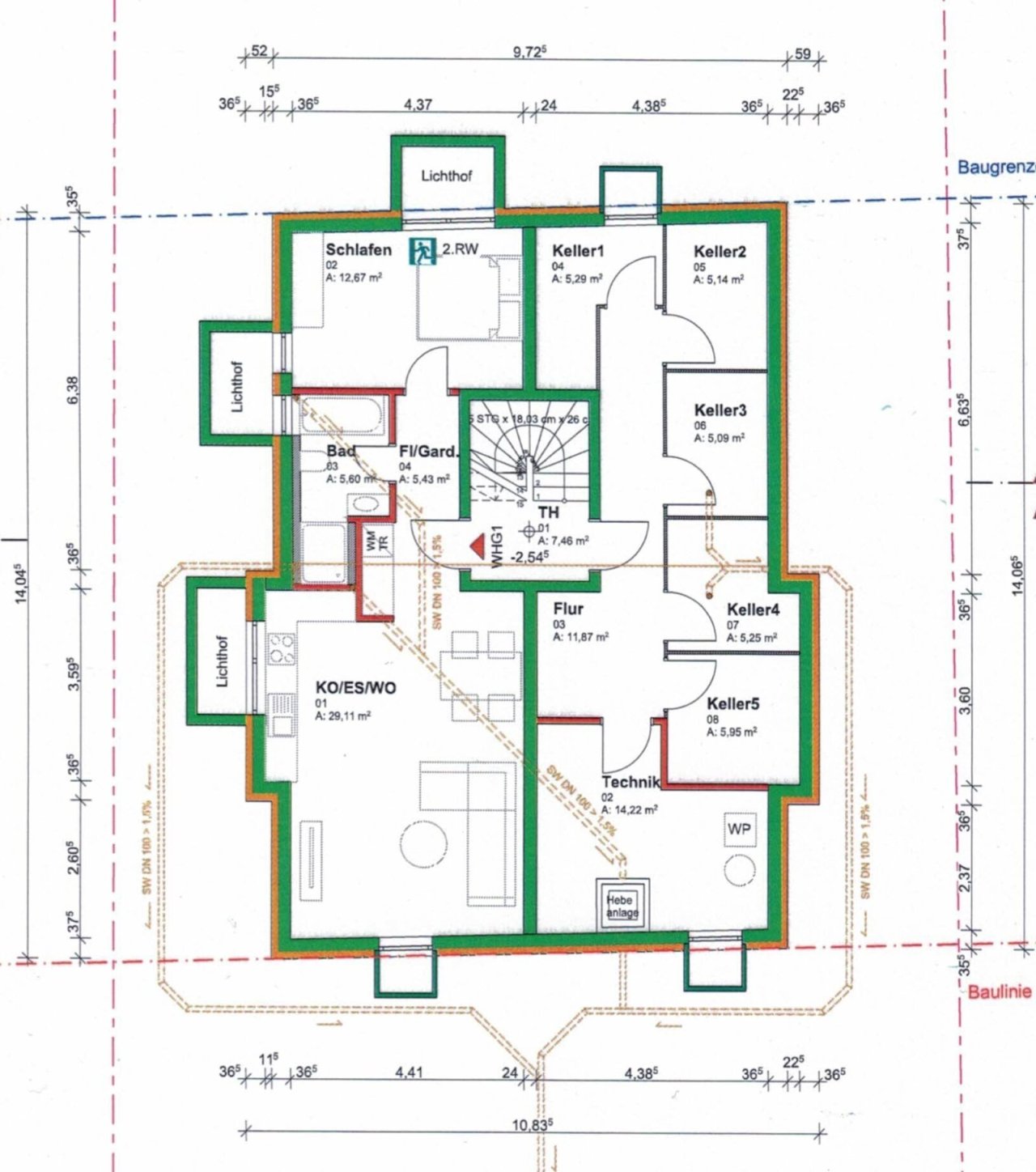 Grundriss Untergeschoss Grundriss Untergeschoss