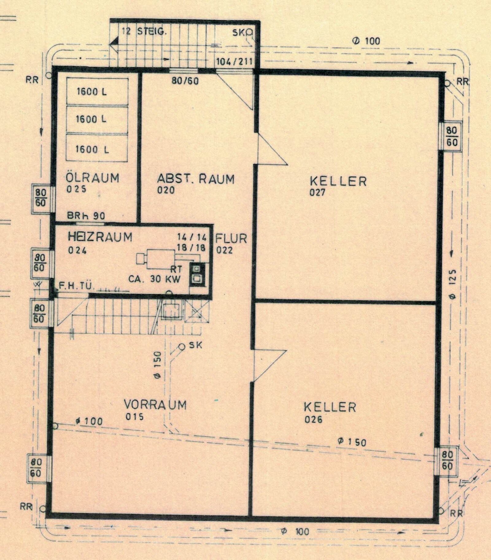 Grundriss Kellergeschoss Grundriss Kellergeschoss