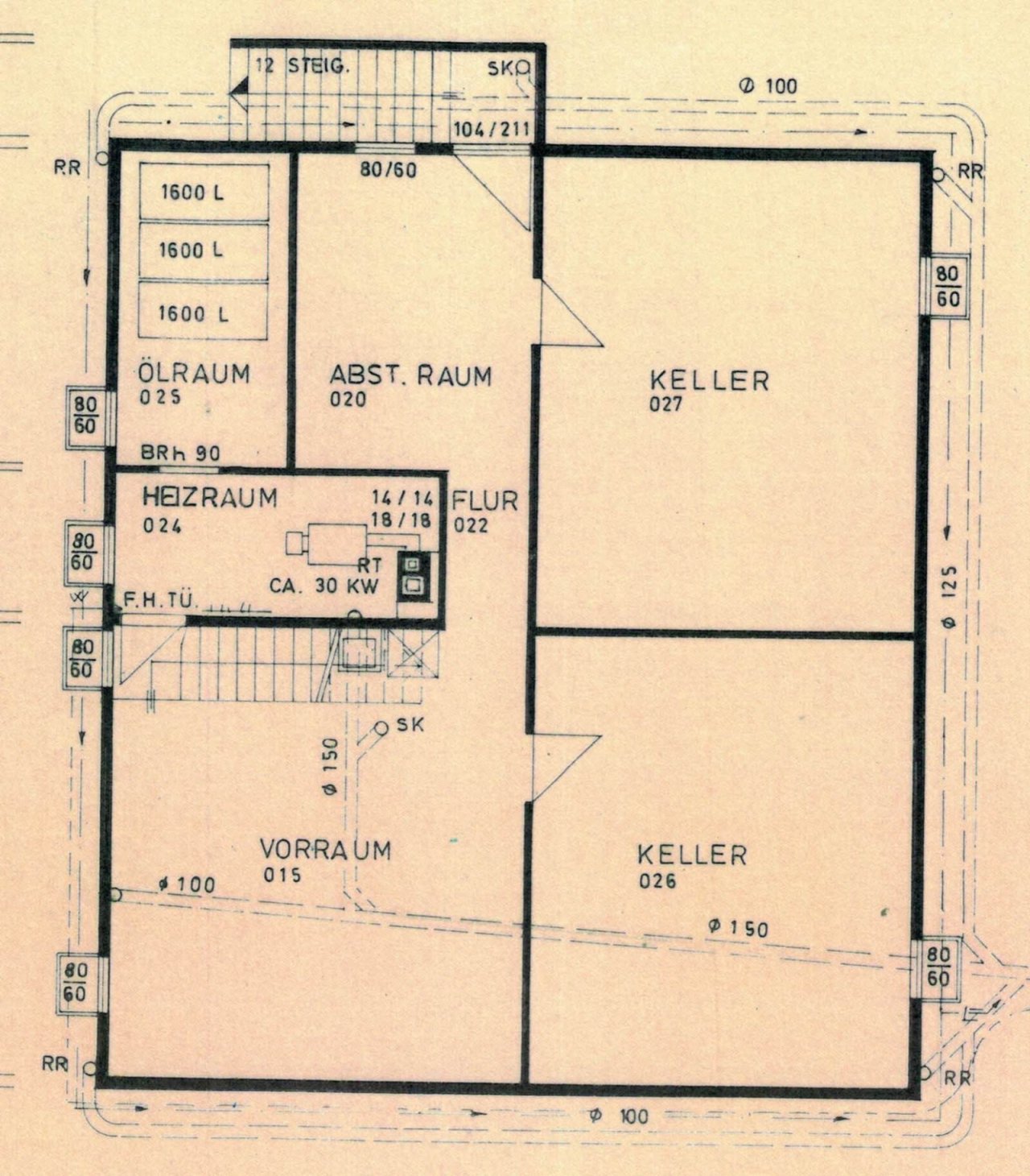 Grundriss Kellergeschoss Grundriss Kellergeschoss