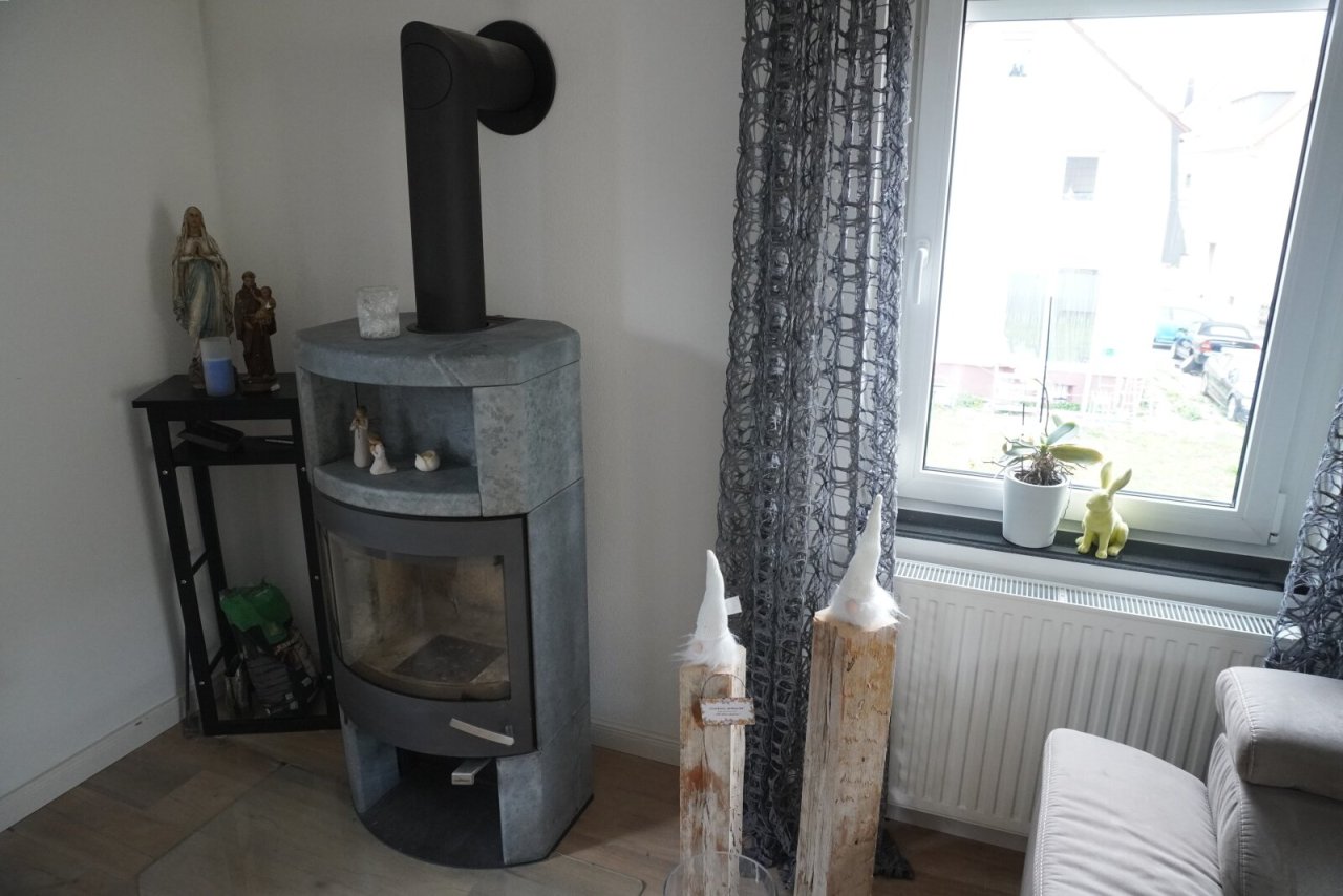 Schwedenofen 1 OG im Wohnzimmer